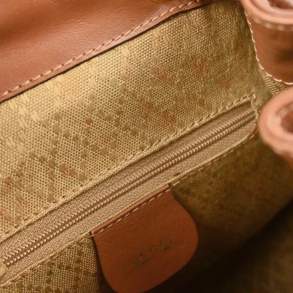 Gucci Brown Leather Bamboo Backpack main image 2